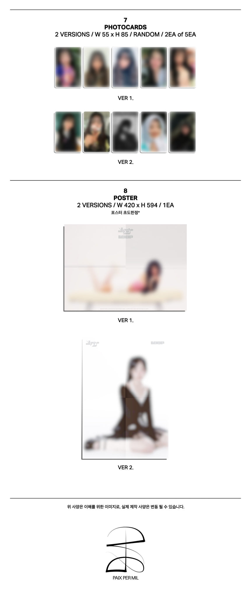 Yves 1st EP Album LOOP Inclusions: Photocards, 1st Press Folded Poster