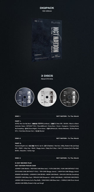 2023 NCT CONCERT - NCT NATION : To The World in INCHEON DVD Inclusions: Digipack, 3 Discs