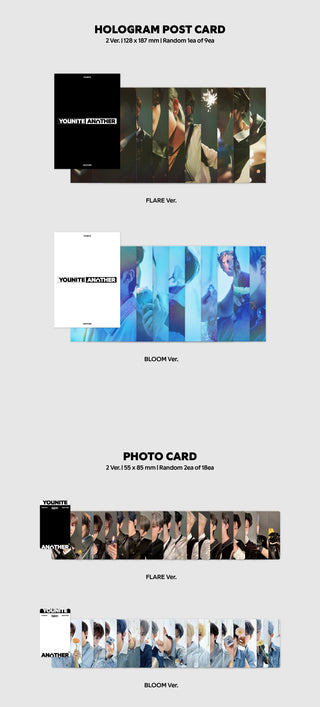 YOUNITE 6th Mini Album ANOTHER - FLARE / BLOOM Version Inclusions: Hologram Postcard, Photocards