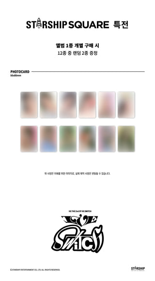 IVE 2nd EP Album IVE SWITCH - ON / OFF / SPIN-OFF Version Starship Square Pre-order Photocards