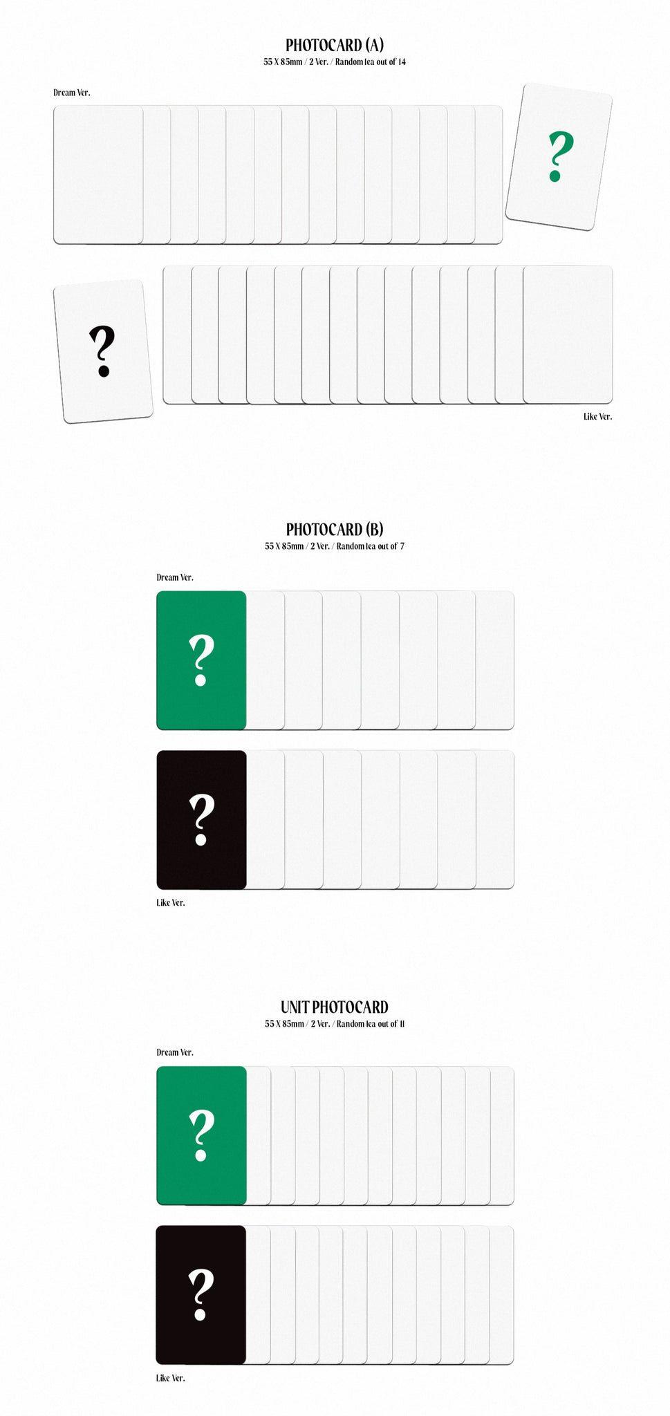 TRENDZ 4th Single Album DREAMLIKE Inclusions: Photocard A, Photocard B, Unit Photocard