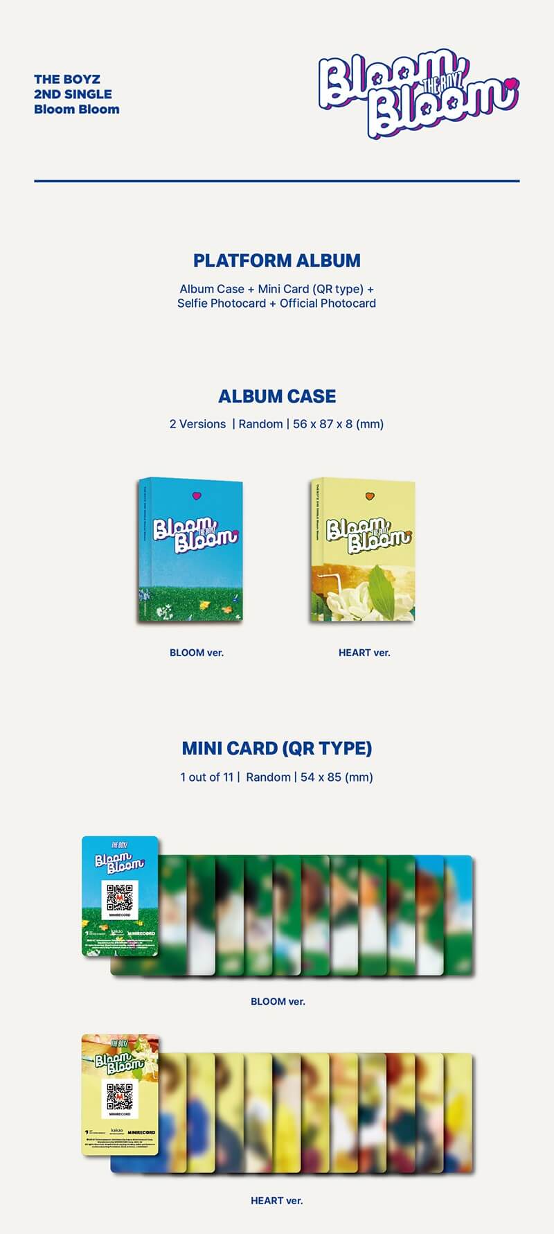 THE BOYZ Bloom Bloom (Platform Ver.) Inclusions Album Case Mini Card QR Type