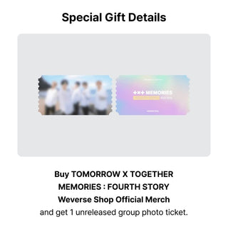 TOMORROW X TOGETHER MEMORIES : FOURTH STORY Weverse Pre-order Benefit: Group Photo Ticket