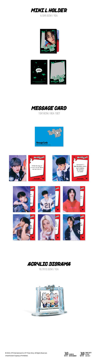 Stray Kids 2025 Season's Greetings 'The Street Kids' Inclusions: Mini L-holder, Message Card Set, Acrylic Diorama