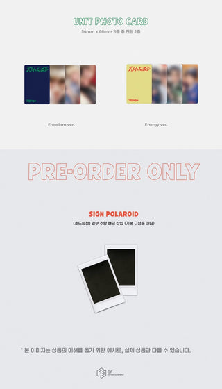 The KingDom 8th Mini Album REALIZE - Freedom / Energy Version Inclusions: Unit Photocard, Pre-order Limited Sign Polaroid