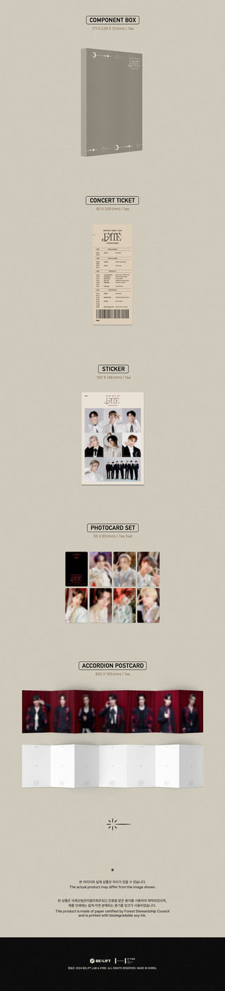 ENHYPEN WORLD TOUR ‘FATE’ OTHER STORIES Inclusions: Component Box, Concert Ticket, Stickers, Photocard Set, Accordion Postcard