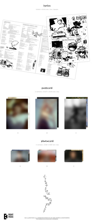 RM (BTS) 2nd Solo Album Right Place, Wrong Person Inclusions: Lyrics, Postcard Set, Photocard Set