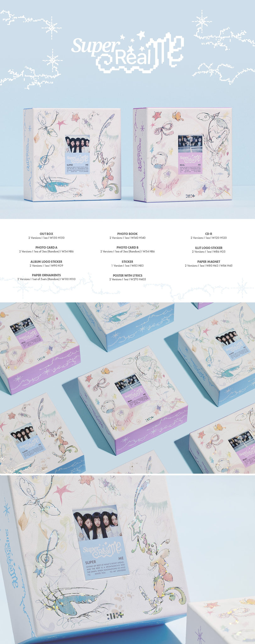 ILLIT 1st Mini Album SUPER REAL ME - SUPER ME / REAL ME Version