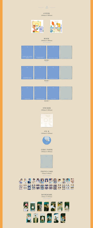 SEVENTEEN 7th Mini Album Heng:garae Inclusions: Cover, Photobook Set, CD, Lyric Paper, Stickers, Photocards, Bookmark