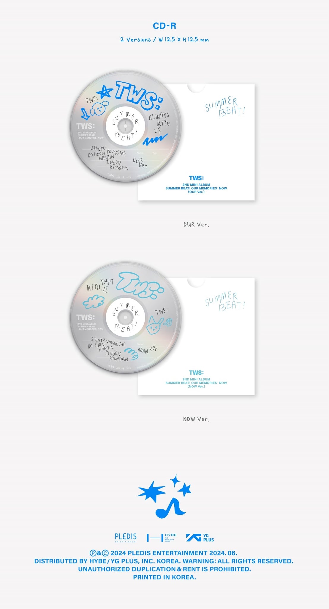 TWS 2nd Mini Album SUMMER BEAT! Inclusions: CD