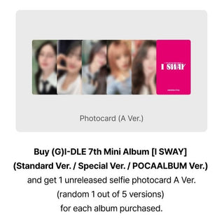 (G)I-DLE 7th Mini Album I SWAY Weverse Early Bird Pre-order Benefit: Selfie Photocard A