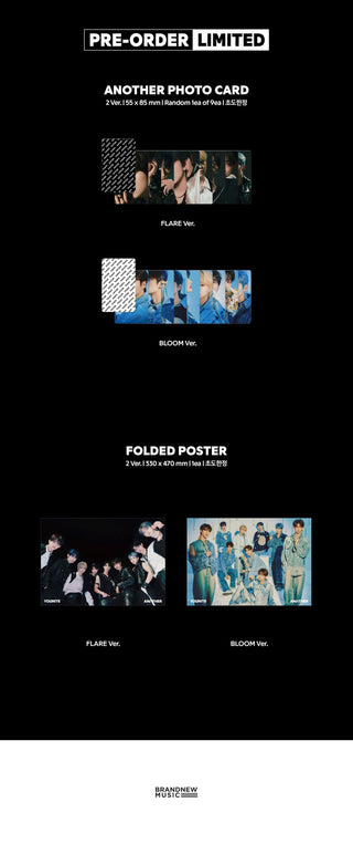 YOUNITE 6th Mini Album ANOTHER - FLARE / BLOOM Version Pre-order Inclusions: ANOTHER Photocard, Folded Poster