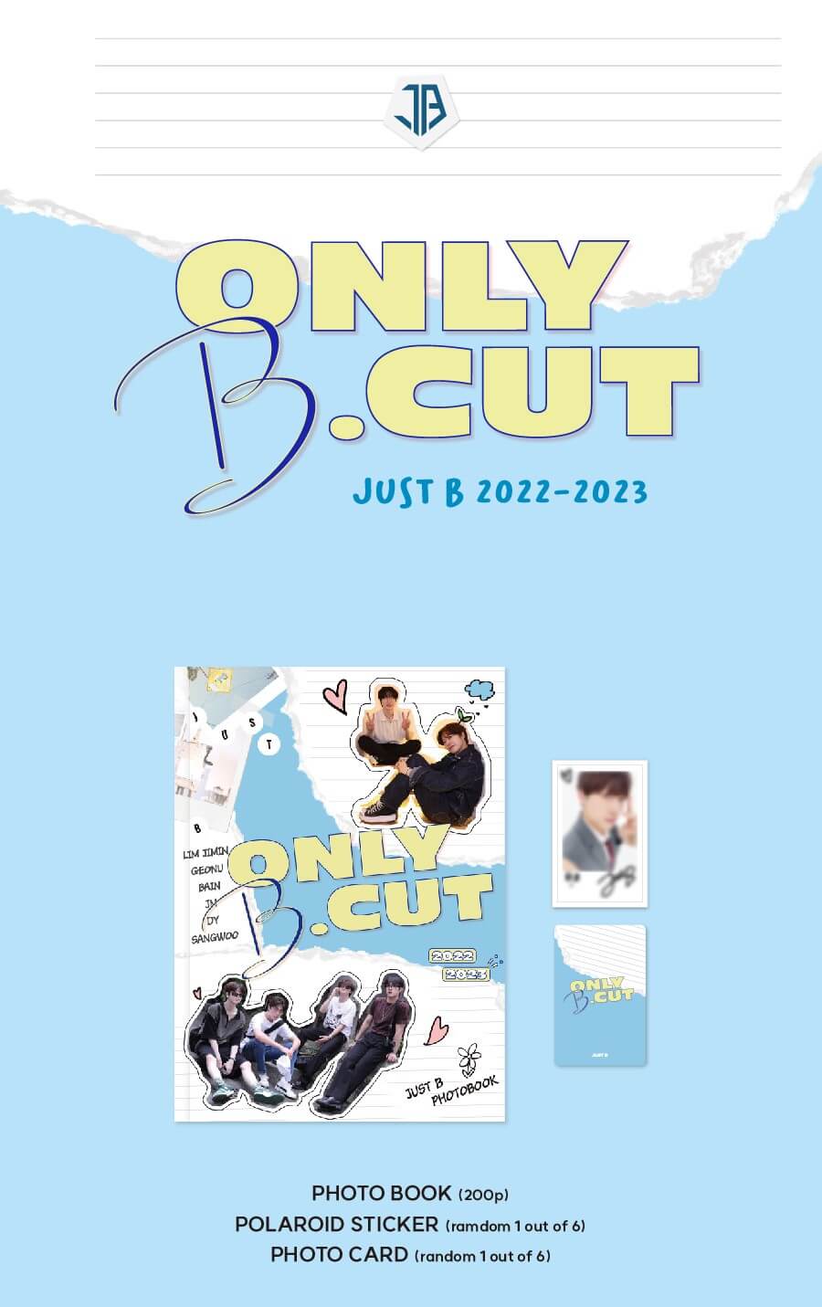 JUST B 2022-2023 ONLY B.CUT Photobook Inclusions Product Detail