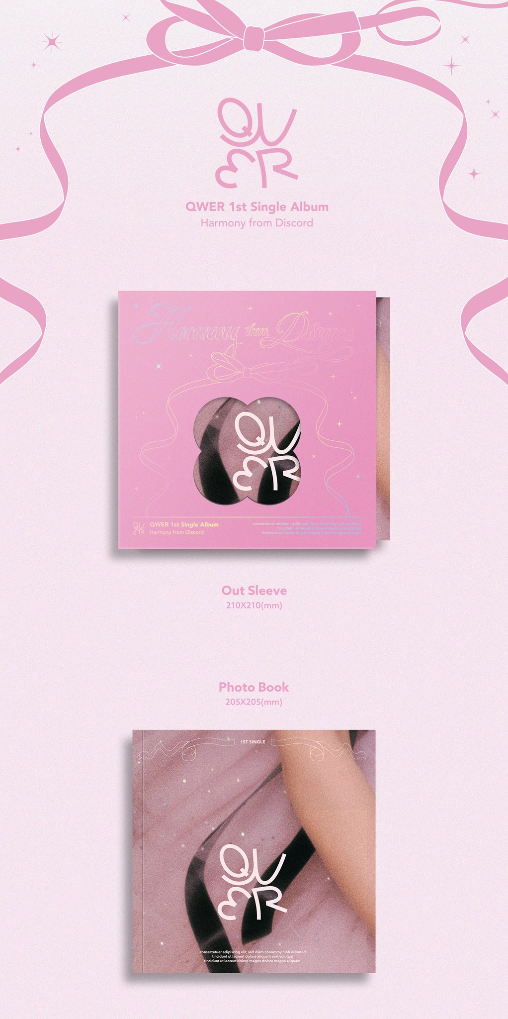 QWER 1st Single Album Harmony from Discord Inclusions: Out Sleeve, Photobook