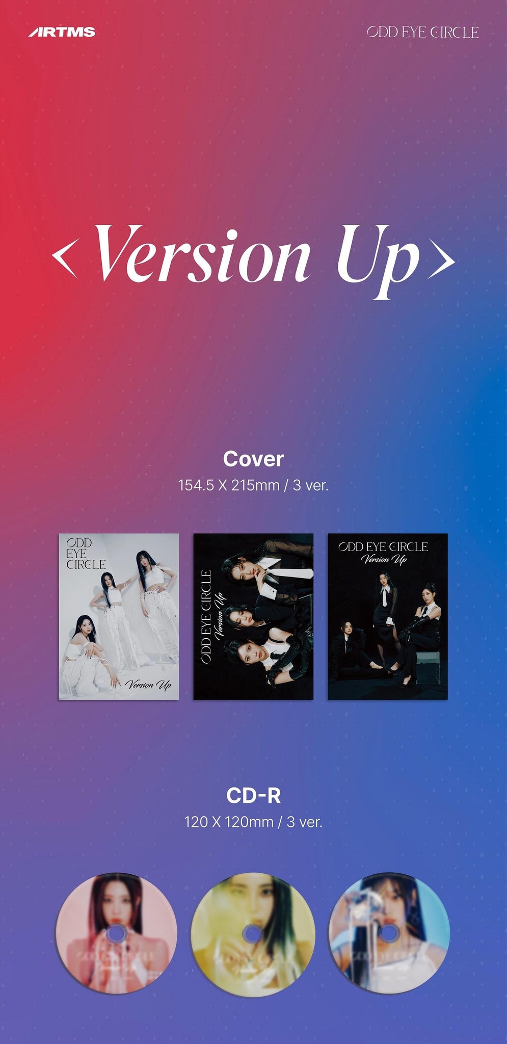 ODD EYE CIRCLE Mini Album Version Up Inclusions Cover CD