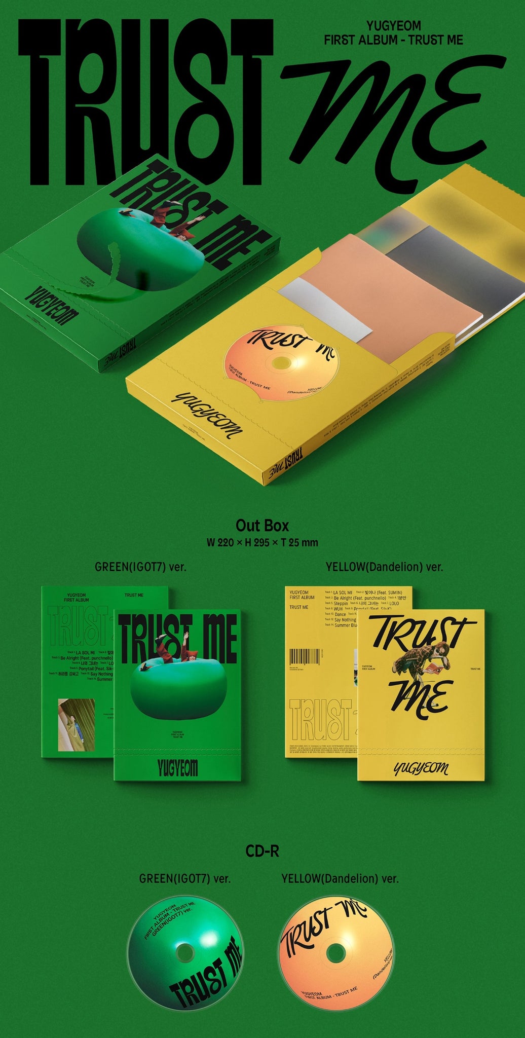 Yugyeom 1st Full Album TRUST ME Inclusions Out Box CD