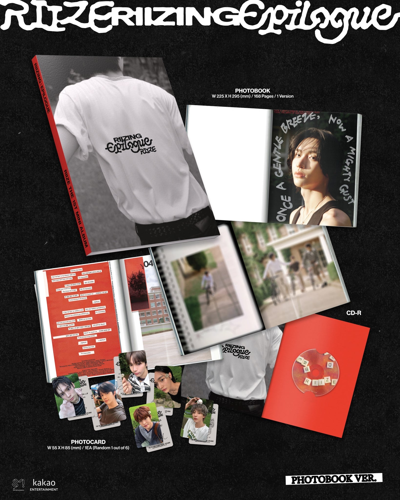 RIIZE 1st Mini Album Repackage RIIZING : Epilogue - Photobook Version Inclusions: Photobook, CD, Photocard