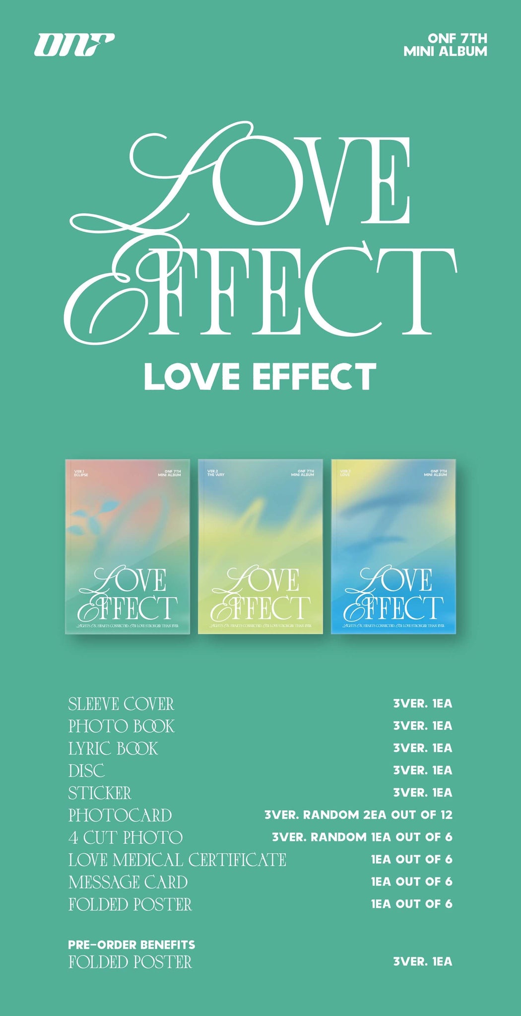ONF 7th Mini Album LOVE EFFECT Album Preview