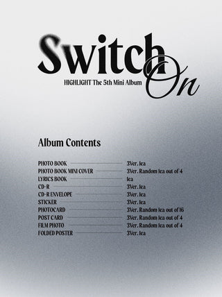 HIGHLIGHT 5th Mini Album Switch On - Party Tonight / Still Night / Good Night Version