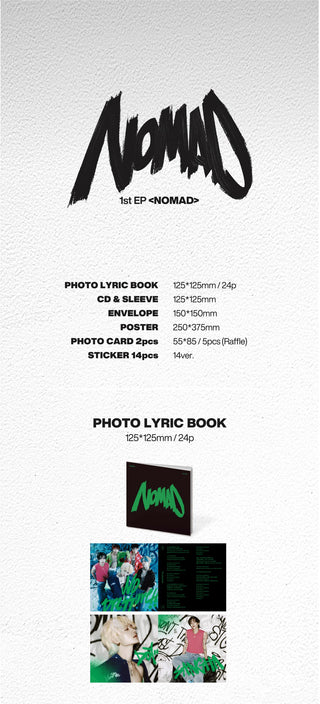 NOMAD 1st EP Album NOMAD Inclusions Photo Lyric Book