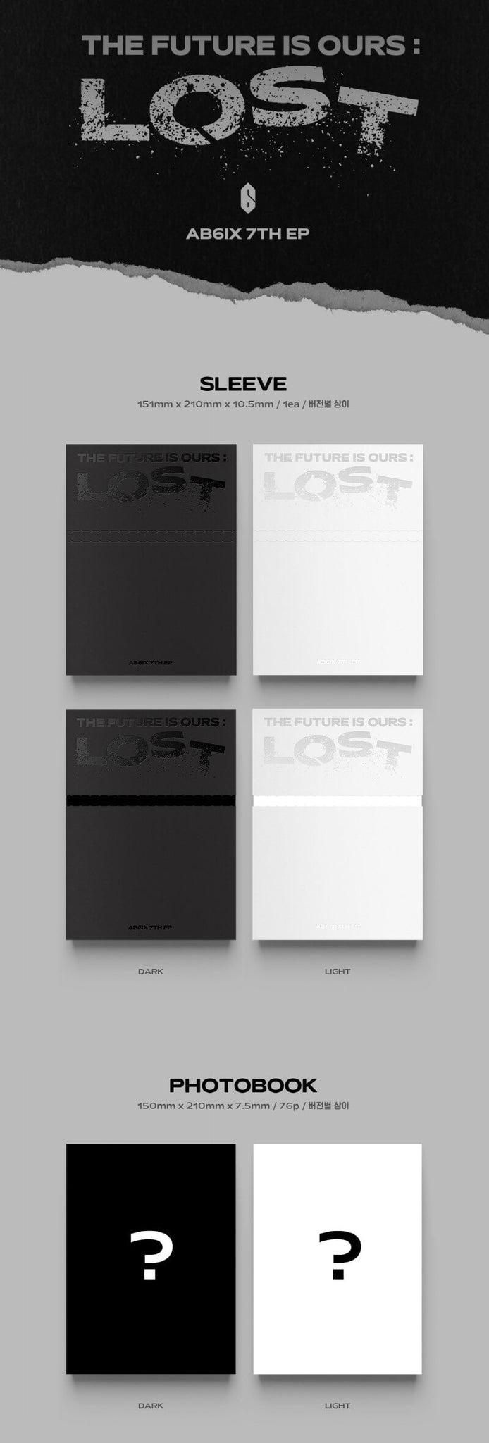 AB6IX THE FUTURE IS OURS : LOST Inclusions Sleeve Photobook
