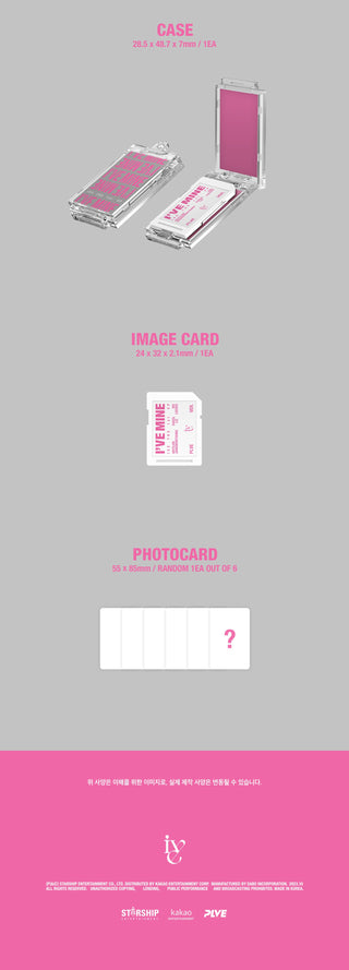 IVE 1st EP Album I'VE MINE PLVE Version Inclusions Case QR Card Photocard