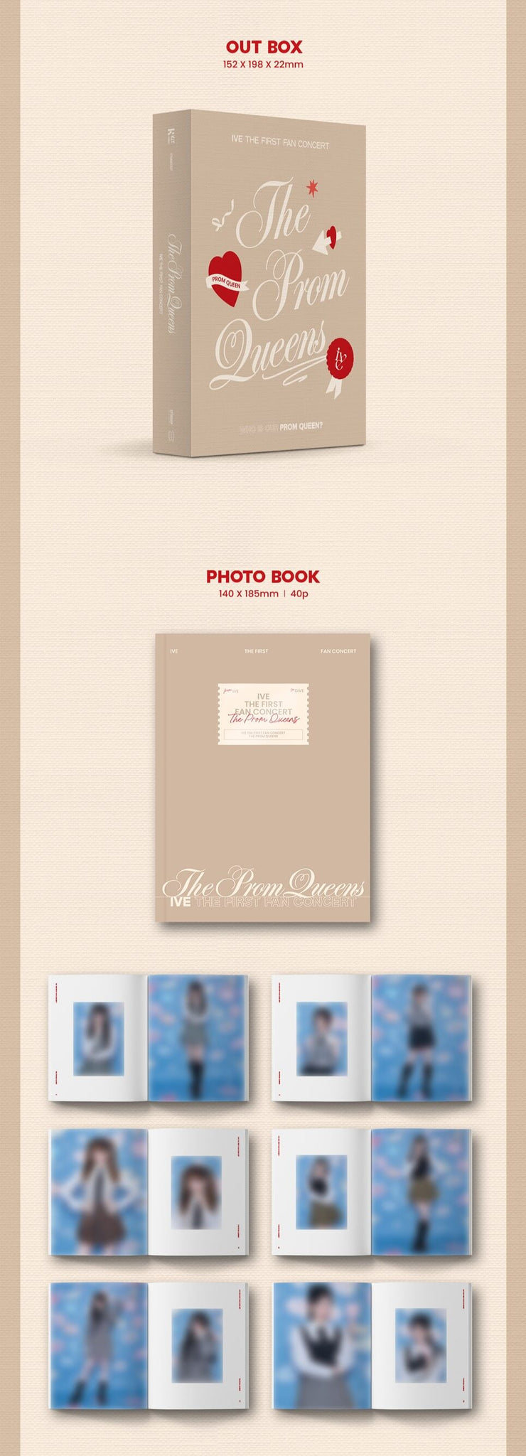 IVE THE FIRST FAN CONCERT The Prom Queens KiT Inclusions Out Box Photobook 