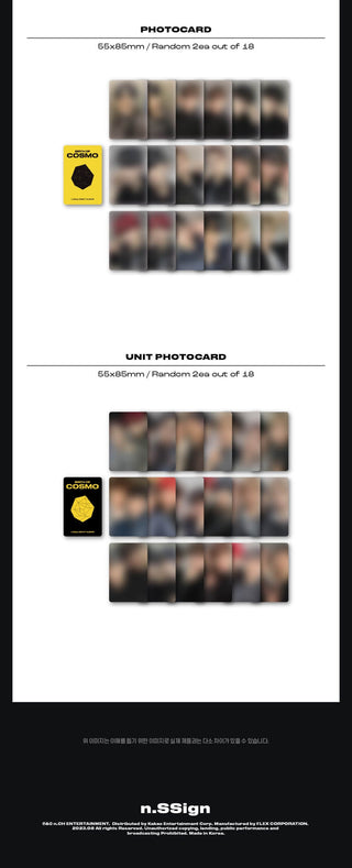 n.SSign Debut Album BIRTH OF COSMO - FOR COSMO Version Inclusions Photocard Unit Photocard