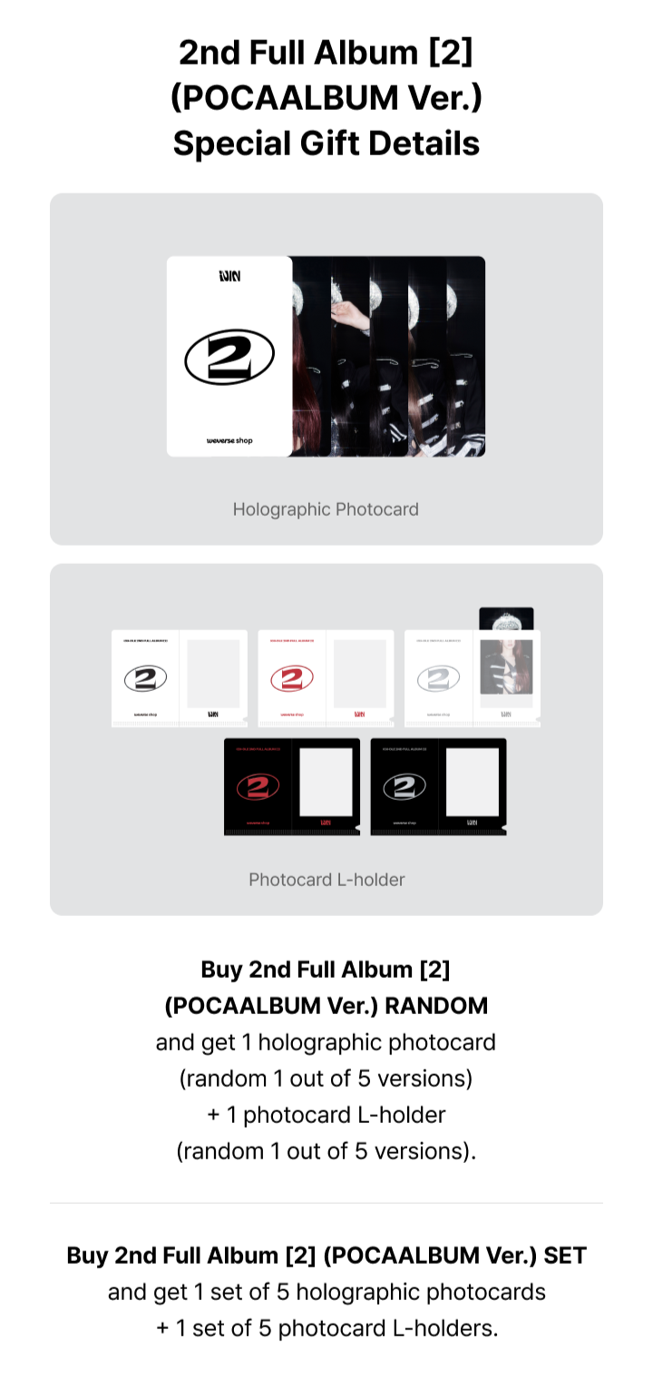 (G)I-DLE 2nd Full Album 2 - POCA Version Weverse POB Holographic Photocard L-holder