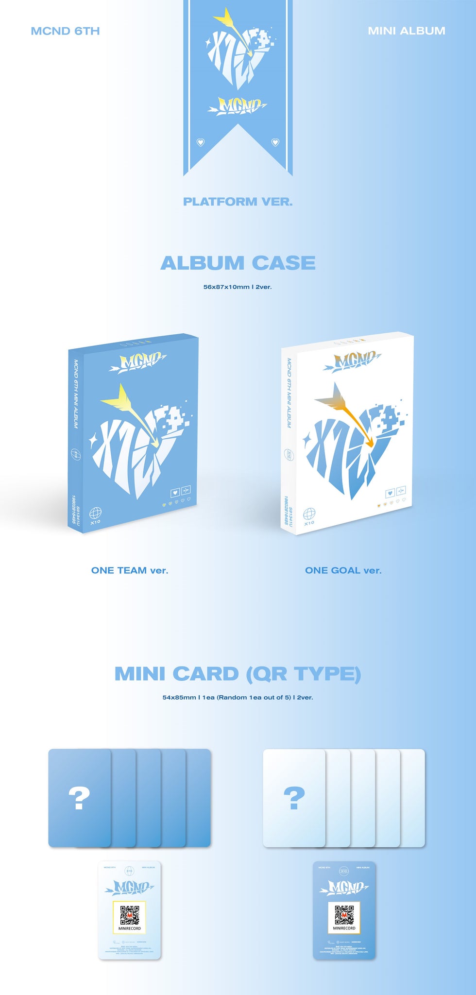 MCND 6th Mini Album X10 - Platform Version Inclusions: Album Case, Mini Card (QR Type)