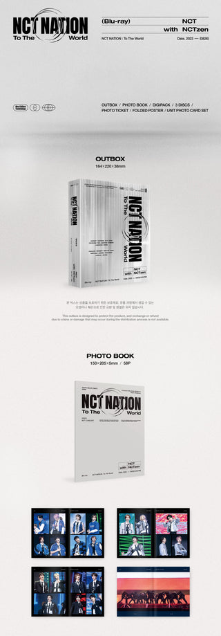 2023 NCT CONCERT - NCT NATION : To The World in INCHEON Blu-ray Inclusions: Out Box, Photobook