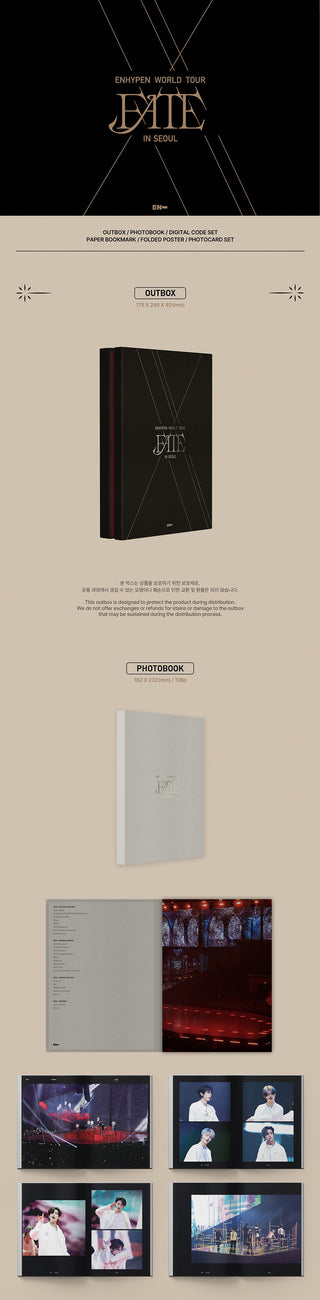 ENHYPEN WORLD TOUR ‘FATE’ IN SEOUL Inclusions: Out Sleeve, Photobook