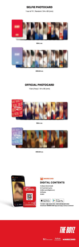THE BOYZ THE SPHERE (Platform Ver.) Inclusions Selfie Photocard Official Photocards Digital Contents