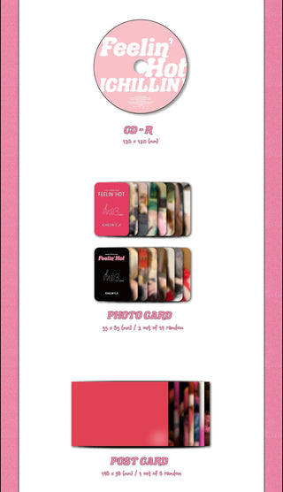 ICHILLIN' 3rd Mini Album Feelin' Hot Inclusions CD Photocards Postcard