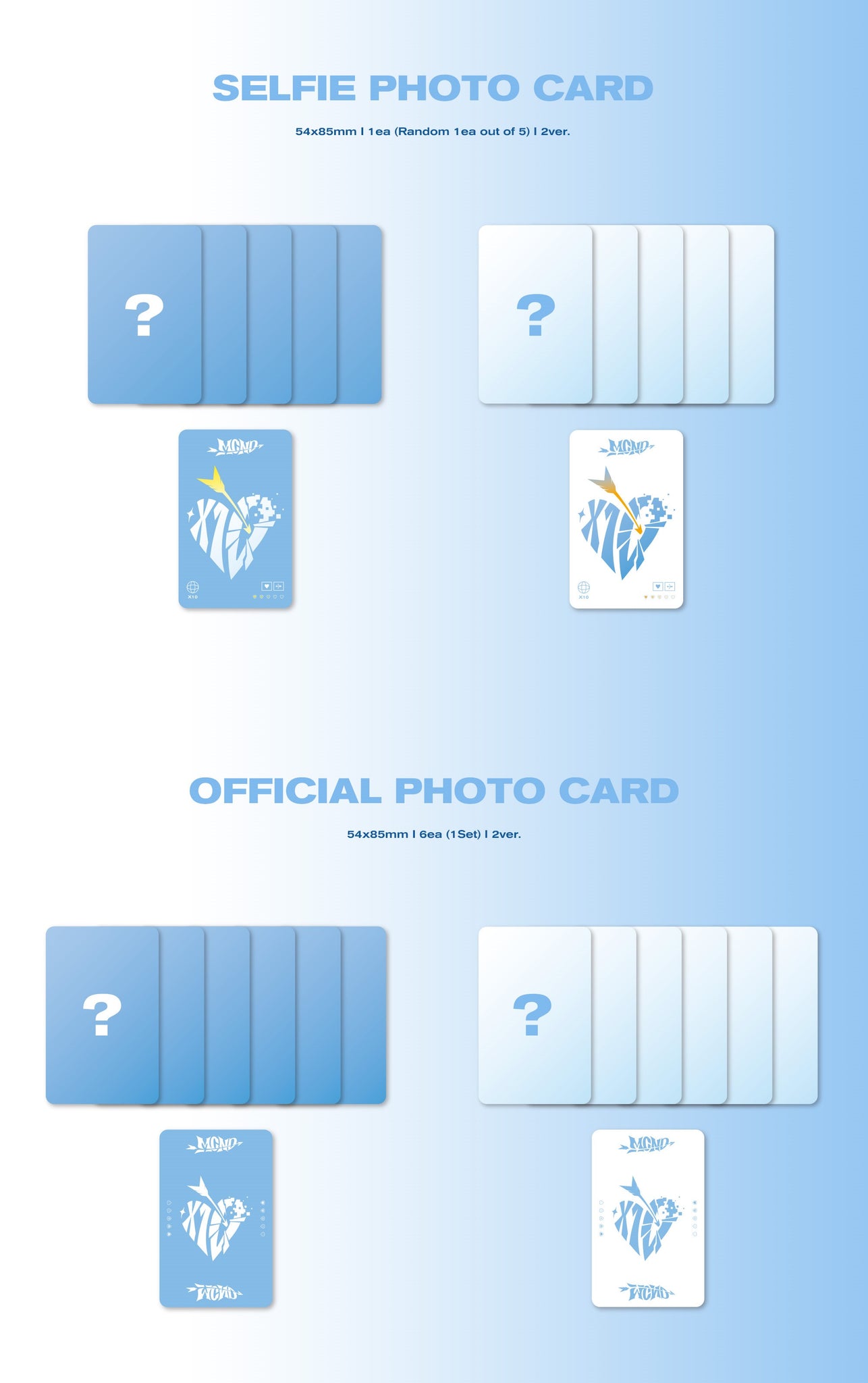 MCND 6th Mini Album X10 - Platform Version Inclusions: Selfie Photocard, Official Photocard Set