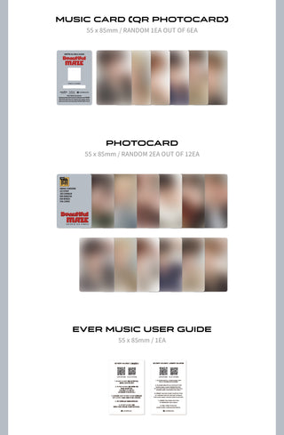 DRIPPIN 4th Single Album Beautiful MAZE - EVER MUSIC Album Version Inclusions: Music Card (QR Photocard), Photocards, EVER MUSIC User Guide