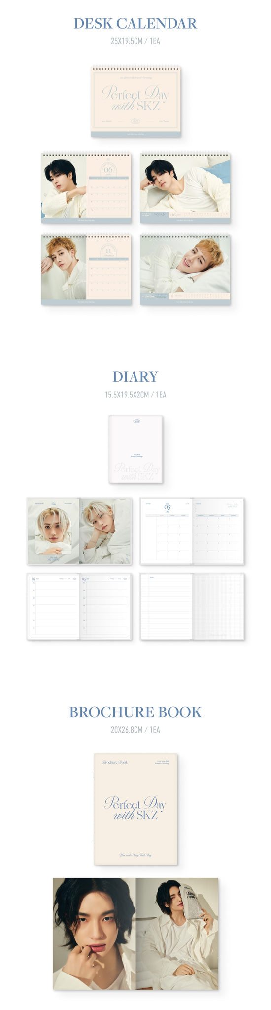 Perfect Day with SKZ Inclusions Desk Calendar Diary Brochure Book