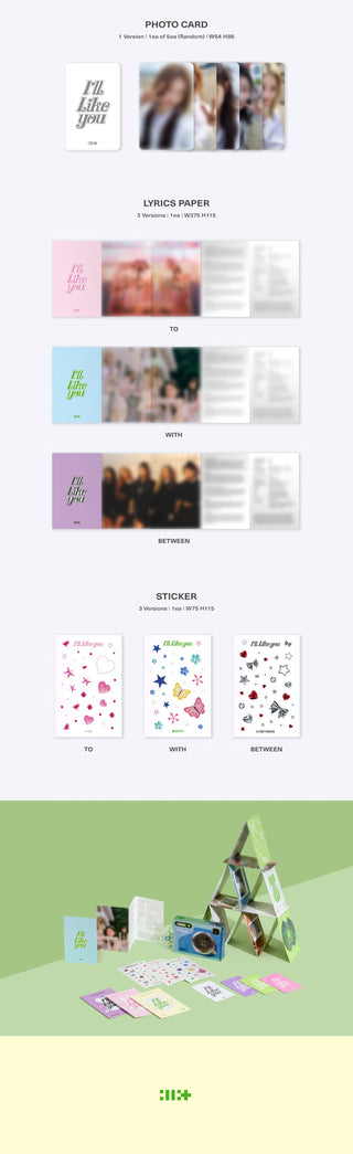 ILLIT 2nd Mini Album I'LL LIKE YOU - GLITT Version Inclusions: Photocard, Lyrics Paper, Stickers