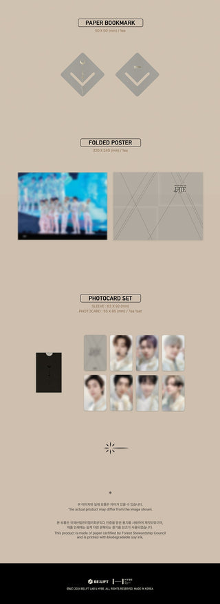 ENHYPEN WORLD TOUR ‘FATE’ IN SEOUL Inclusions: Paper Bookmark, Folded Poster, Photocard Sleeve, Photocard Set