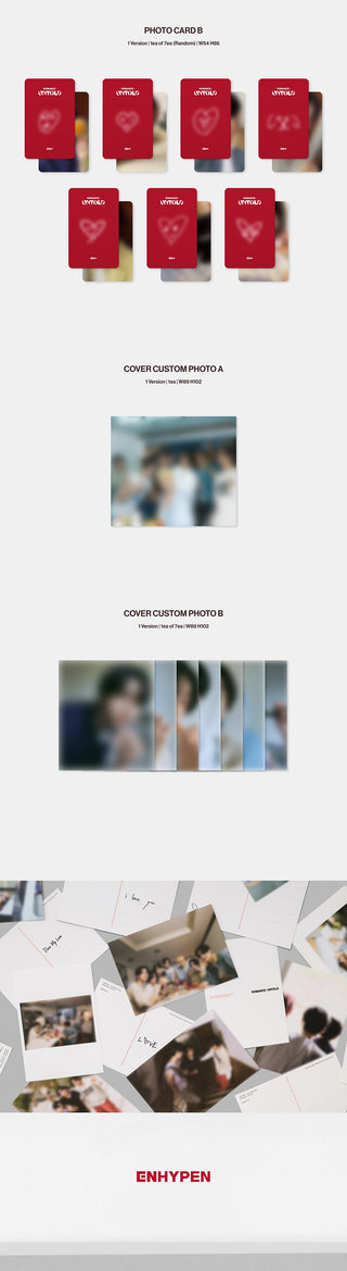 ENHYPEN 2nd Full Album ROMANCE : UNTOLD - ENGENE Version Inclusions: Photocard B, Cover Custom Photo A, Cover Custom Photo B