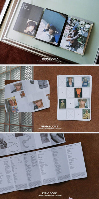 V Solo Album Layover Inclusions Photobook A Photobook B Lyric Book