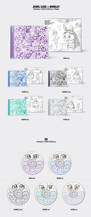 NewJeans Single Album Supernatural - NJ X MURAKAMI Cross Bag Version Inclusions: Jewel Case + Booklet, CD