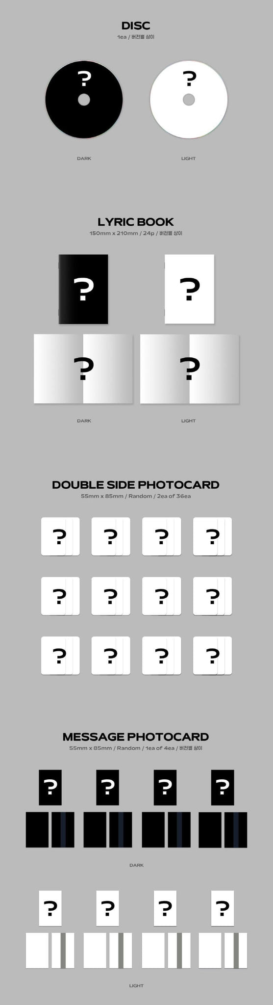AB6IX THE FUTURE IS OURS : LOST Inclusions Disc Lyric Book Double Side Photocard Message Photocard