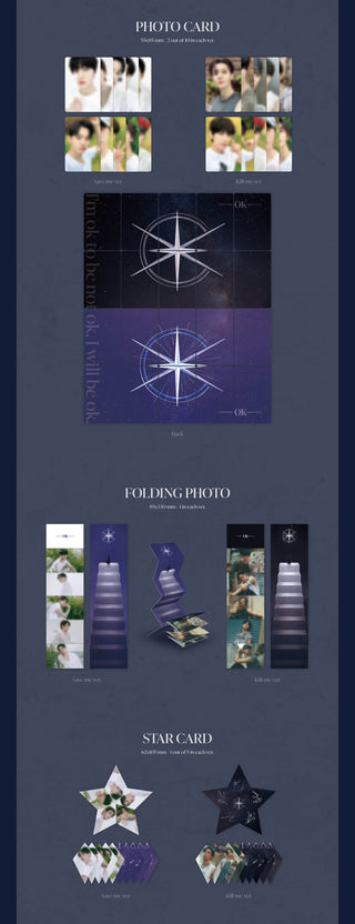 CIX 6th Mini Album OK Episode 2 : I'm OK Inclusions Photocard Folding Photo Star Card