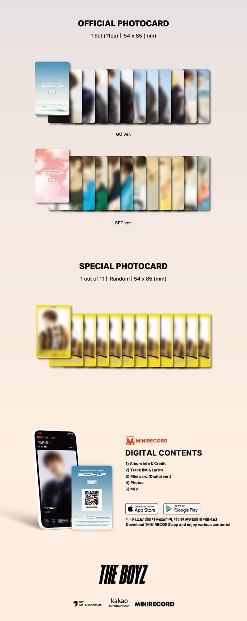 THE BOYZ THE START (Platform Ver.) Inclusions Official Photocards Special Photocard Digital Contents