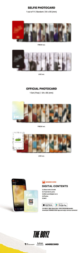 THE BOYZ THE FIRST (Platform Ver.) Inclusions Selfie Photocard Official Photocards Digital Contents