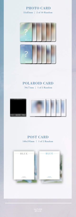 XEED 2nd Mini Album BLUE Inclusions Photocards Polaroid Card Postcard