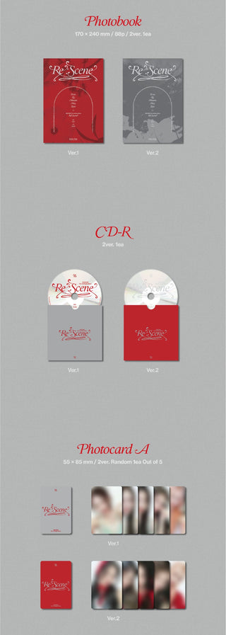 RESCENE 1st Single Album Re:Scene Inclusions Photobook, CD, Photocard A