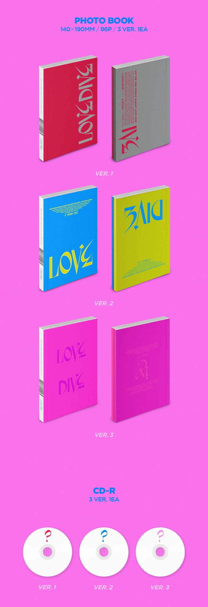 IVE 2nd Single Album LOVE DIVE Inclusions Photobook CD