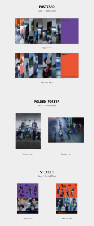 TEMPEST 1st Single Album 폭풍 속으로 Inclusions Postcard Set Folded Poster Sticker